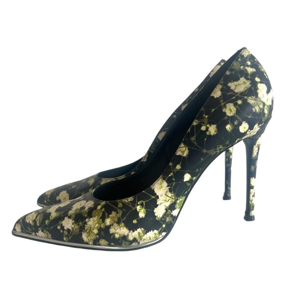 GIVENCHY 41 11 Escarpin Floral Print Pumps Photorealistic Babys Breath Stiletto - Picture 6 of 9